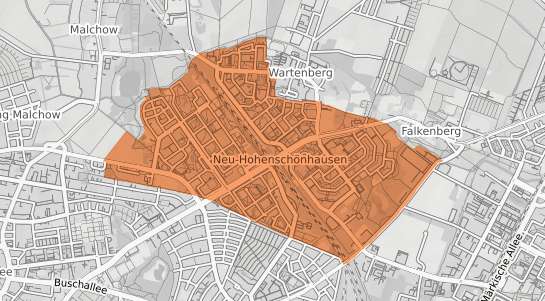 Mietspiegelkarte Berlin Neu Hohensch&ouml;nhausen